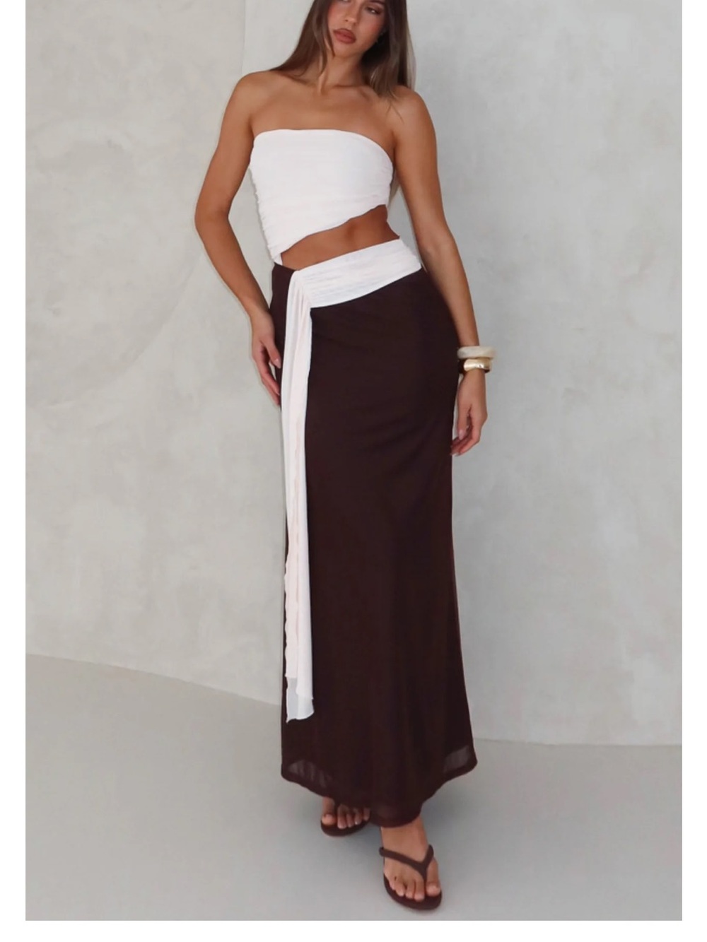 White Fox Boutique Talk About Forever Strapless Maxi Dress